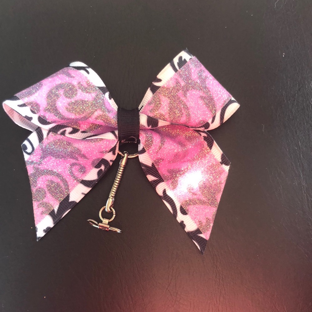Mini cheer bow key chain